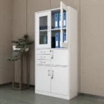 2-Door metal office cabinet with safe