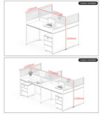 Two way modular workstation (Brown) - Image 4