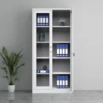Full-glass metallic office cabinet