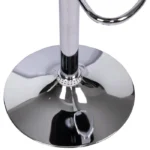 Adjustable swivel leather barstool - Image 7