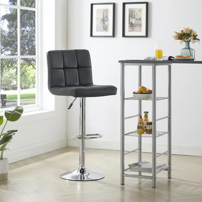LiyanaAdjustable17.4_WandSwivelLeatherBarStoolsChairs-5.webp Adjustable swivel leather barstool - Image 1