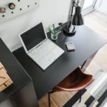 Modern Desk with Shelves - Image 4