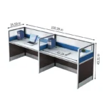 Two way modular office workstation - Image 3