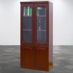Two door wooden office cabinet - Image 5