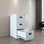 3-Drawers Metallic Office Cabinet - Image 3