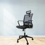 Ergonomic Mesh High-Back Office Chair with Fabric Seat - Image 5