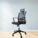 Ergonomic Mesh High-Back Office Chair with Fabric Seat