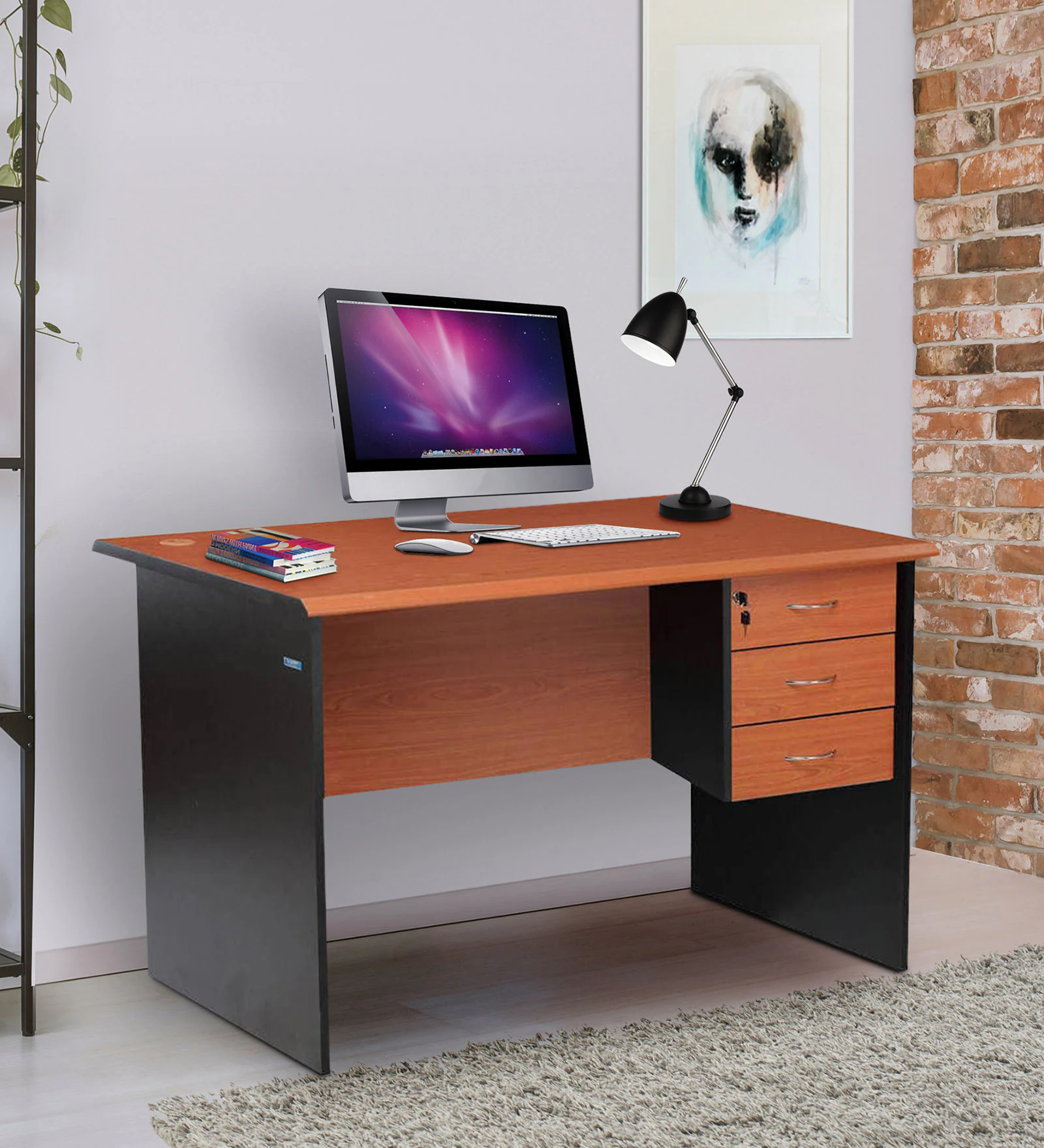 milford-three-drawer-office-table-by-nilkamal-milford-three-drawer-office-table-by-nilkamal-0rb1v7-3.webp 1200mm executive office desk - Image 1
