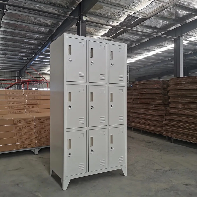 9 Locker steel office filling cabinet. - Image 1
