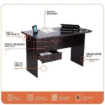 Home office desk with 03 drawers - Image 4