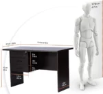 Home office desk with 03 drawers - Image 3