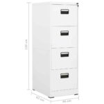 4-Drawer Metallic Office Cabinet - Image 5