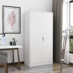 Office Cabinet with 2 Doors Steel 35.4"x15.7"x70.9" Gray - Image 3