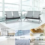 5-Seater metallic waiting bench - Image 4