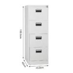 4-Drawers Metallic Steel Cabinet - Image 5