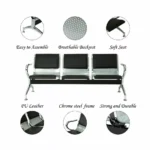 3 Seat Office Reception Chair - Image 3