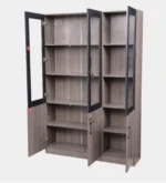 Serenity 3 Door Book Case in Brown Color - Image 4
