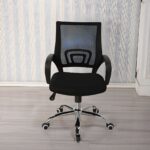 Ergonomic Mesh Desk Chair with adjustable armrests and breathable back in an office setting.