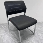 Modern Office Training Chair with padded seat, contoured backrest, and adjustable seat height for comfort and support.