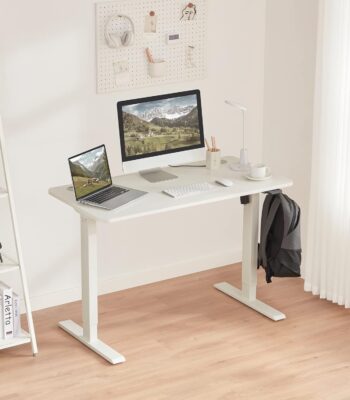 Electric Sit-Stand Desk with motorized height adjustment, memory presets, and a spacious work surface for improved ergonomic support.