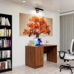 120cm x 60cm Writing Desk with a sleek, minimalist design and spacious surface for work.