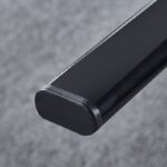 Armless stackable guest seat with durable steel frame and modern design.