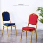 Stacking Meeting Chair with padded seat and backrest, designed for comfort and easy storage in office spaces.