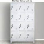 A 15 Locker Office Cabinet with individual secure lockers, designed for organizing and protecting office documents, personal items, and supplies.