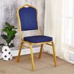 Banquet conference seats arranged in a formal setting, featuring padded cushions and sleek designs.