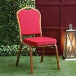 Stacking Meeting Chair with padded seat and backrest, designed for comfort and easy storage in office spaces.