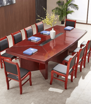 A 2400mm Office Boardroom Table featuring a spacious design, crafted from premium materials for durability, perfect for large meetings and professional settings.