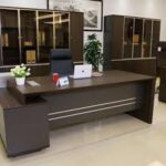 1.8-meter office desk with a spacious work surface, storage drawers, and a sleek, modern design.