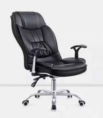Ergonomic Home Office Executive Task Seat with adjustable features, breathable mesh, and smooth-rolling casters.