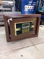 Digital Fireproof Safe Box with a digital keypad and adjustable interior for secure storage of valuables.