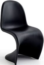 Vitra Panton Eames Chair in vibrant color with a smooth, sculptural design, showcasing its iconic modern style.