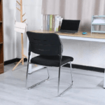 Modern Office Training Chair with padded seat, contoured backrest, and adjustable seat height for comfort and support.