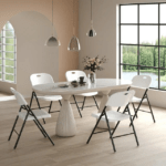 Foldable Patio Event Chair with ergonomic design, weather-resistant materials, and breathable fabric.