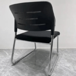 Modern Office Training Chair with padded seat, contoured backrest, and adjustable seat height for comfort and support.