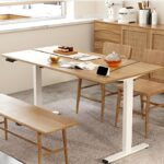 Electric Office Standing Desk with adjustable height and sleek modern design, promoting ergonomic work setup and productivity.