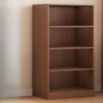 4-Shelves Vertical Book Rack with a sleek design, offering efficient storage for books, magazines, and decorative items.