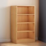 4-Shelves Vertical Book Rack with a sleek design, offering efficient storage for books, magazines, and decorative items.