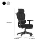 High-Back Black Mesh Office Chair with ergonomic design, breathable mesh back, adjustable armrests, and smooth-rolling casters for optimal comfort.