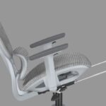 High-Back Black Mesh Office Chair with ergonomic design, breathable mesh back, adjustable armrests, and smooth-rolling casters for optimal comfort.