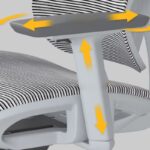 High-Back Black Mesh Office Chair with ergonomic design, breathable mesh back, adjustable armrests, and smooth-rolling casters for optimal comfort.