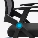 Foldable Padded Task Chair with ergonomic design, soft cushioning, black finish, and space-saving foldable feature, perfect for office use.