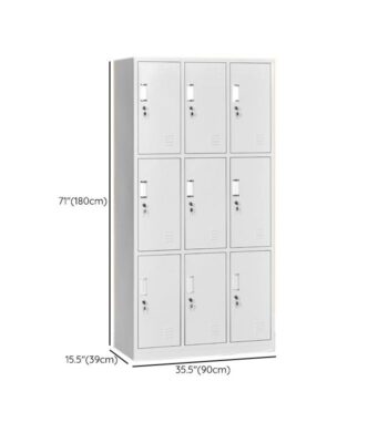 9-Locker Steel Office Cabinet with secure, lockable compartments for organized and safe storage of office items and documents.