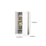 A durable 2-door metallic office cabinet with adjustable shelves and a lockable design for secure document and item storage.