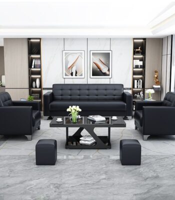 5-Seater Executive Sofa with luxurious upholstery, spacious seating, and a modern design, perfect for upscale office spaces or meeting rooms.