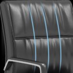 Leather Mid-Back Conference Chair with adjustable armrests and sleek design, perfect for office meetings and professional settings.