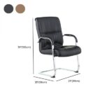 Leather Mid-Back Conference Chair with adjustable armrests and sleek design, perfect for office meetings and professional settings.
